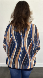 Blouse met boord Tess marine