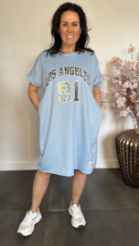 Sweaterdress Los Angeles IJsblauw