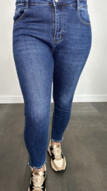 G-smack stretch jeans pearls met strik