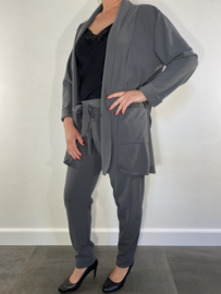 2-Delig pak Lisa donker grijs (+Size) maat 3