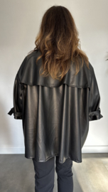 Trenchcoat kort zwart