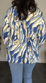 Ballon shirt met elastiek Dora blauw