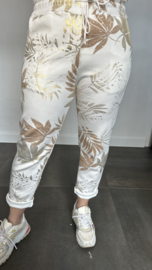 Jogger golden palm ecru