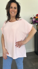 Shirt Lieke met kant +SIZE roze
