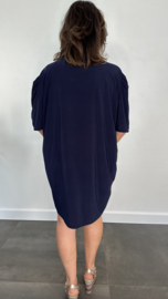 Tuniek / jurk Gina travel met pofmouw donker blauw