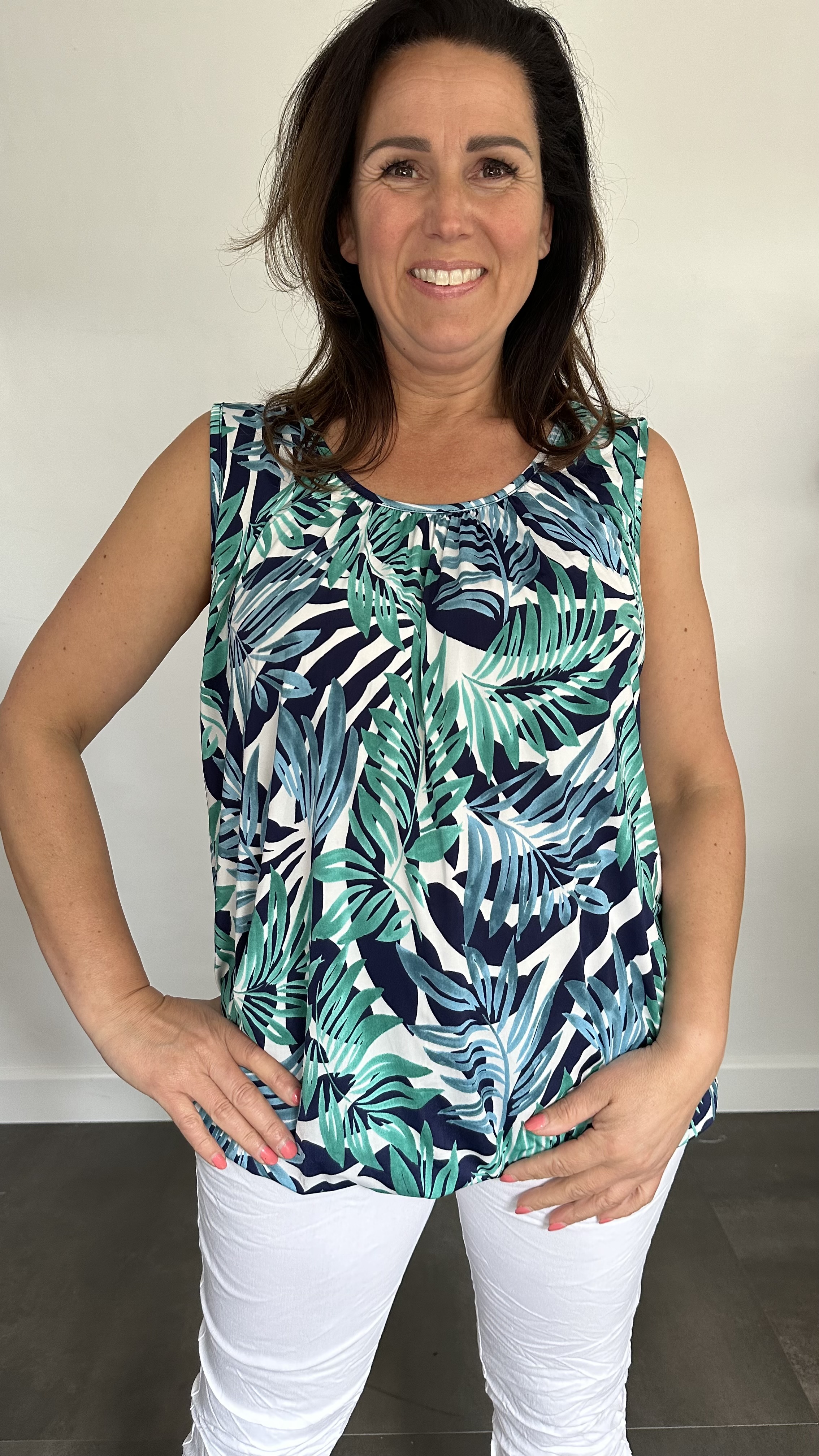 Ballon top palm marine groen