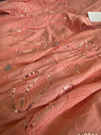 Blouse Isabella bling peach +SIZE