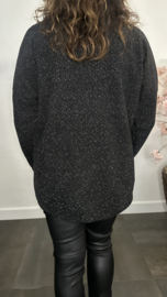Velvet trui Molly + Ketting Zwart