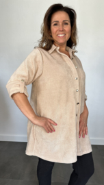 Baby rib blouse zand