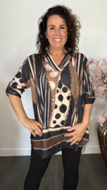 Blouse Vera Chains & Dots zwart