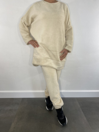 2-Delig fluffy pak beige SALE