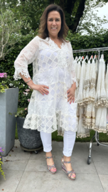 Tuniek Delilah kant/ voile ecru SALE