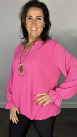 Top Maya crepe +SIZE fuchsia