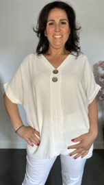 Shirt Kiki met knopen Ecru