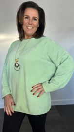 Tuniek baby rib met koord en ketting +SIZE licht groen
