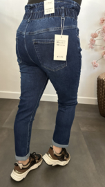 G-Smack High waist /MOM fit jeans met gesmokte tailleband