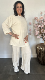 2-Delig comfy pak ribbel Zand SALE