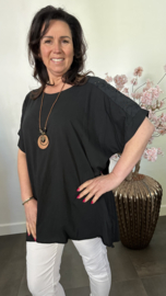 Shirt Jessica met ketting Zwart