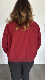 Bomberjack met rits bordeaux
