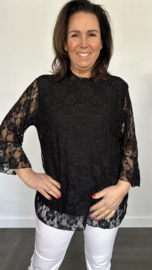 Kanten top Lexy zwart