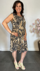Hemdjurk Jungle leaves taupe