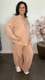 2-Delig comfy pak Sunny ribbel oud Roze SALE