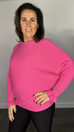 Trui Wendy met ruche Fuchsia