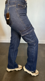 B.S. Cargo / high waist jeans denim blue