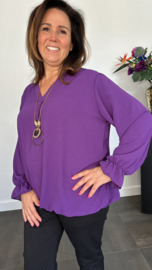 Top Maya lange mouw +SIZE paars