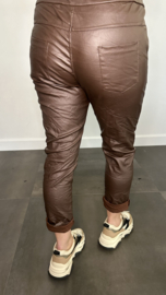 Joggjeans Leatherlook coating bruin/choco +SIZE