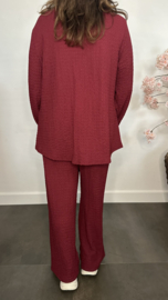 Crinkle pak met Gesp Bordeaux