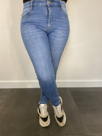 G-smack skinny jeans glitter blue