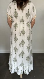 Maxi jurk Livia met elasiek army