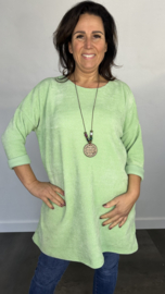 Tuniek baby rib met ketting licht groen