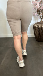 Korte joggjeans Taupe