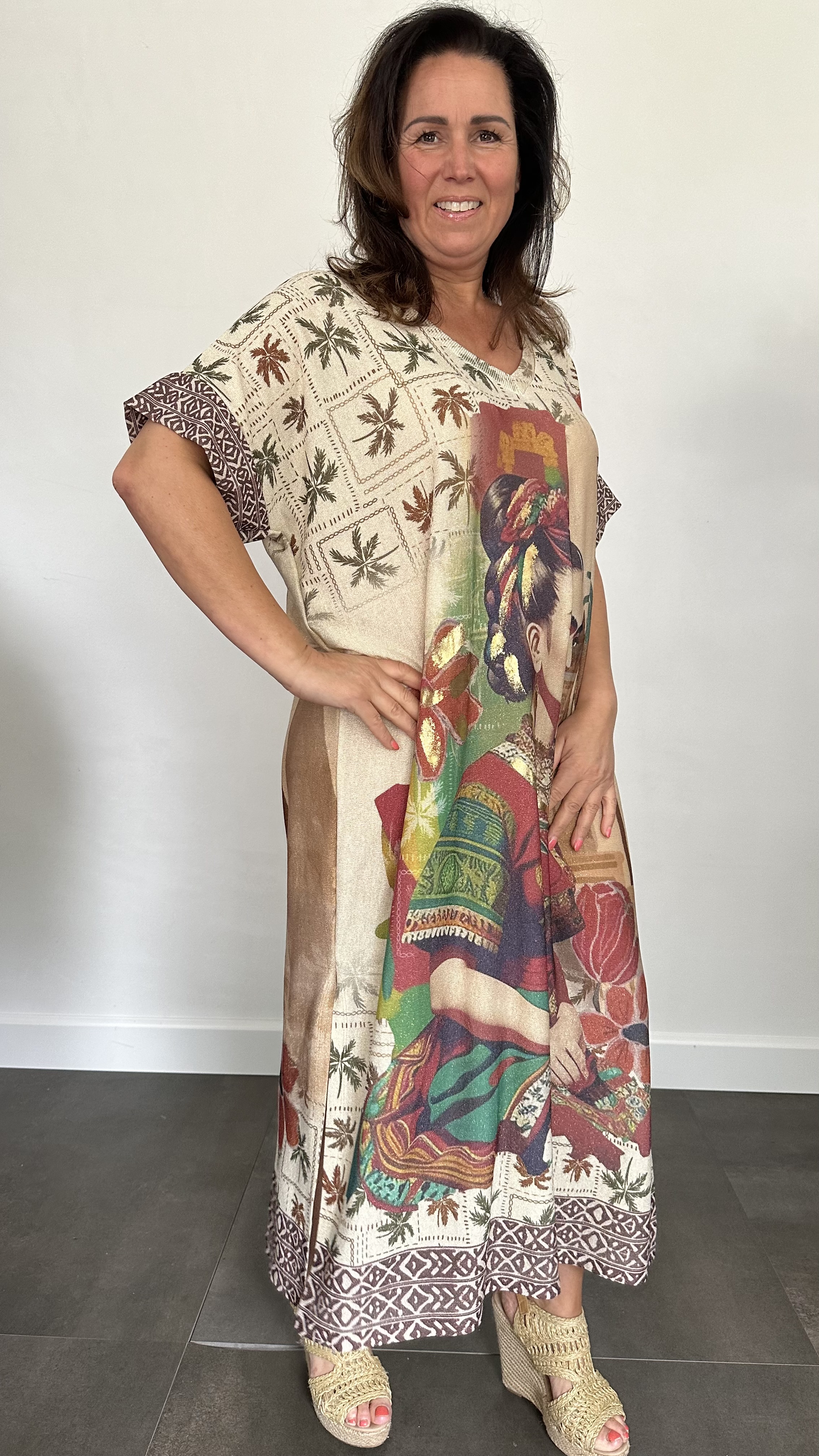 Jurk Inez palm +SIZE