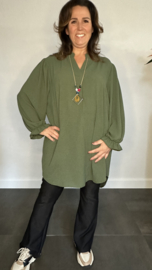 Tuniek Maya lange mouw +SIZE army