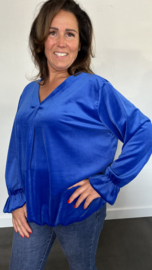 Velvet top Bianca +SIZE kobalt