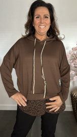 Sweater met capuchon /Panter Choco