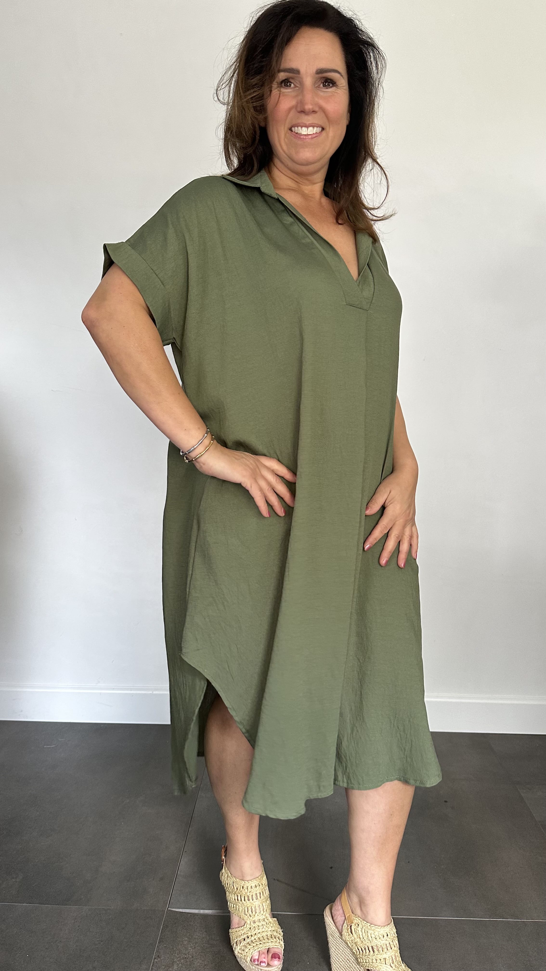 Jurk Leya uni +Size Army