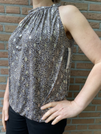 Halter top cheeta zilver spot