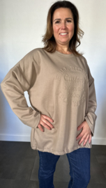 Sweater Custom +SIZE taupe