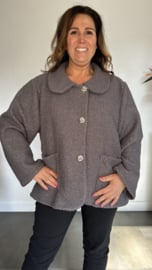 Boucle jasje grijs