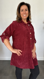 Baby rib blouse bordeaux