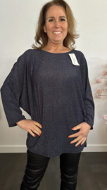 Top Lucy zilver sparkle Marine