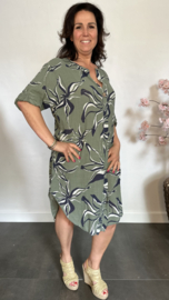 Linnenlook jurk Jade Army