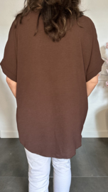 Shirt Kiki met knopen Choco