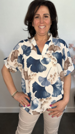 Blouse Milou gebloemd blauw