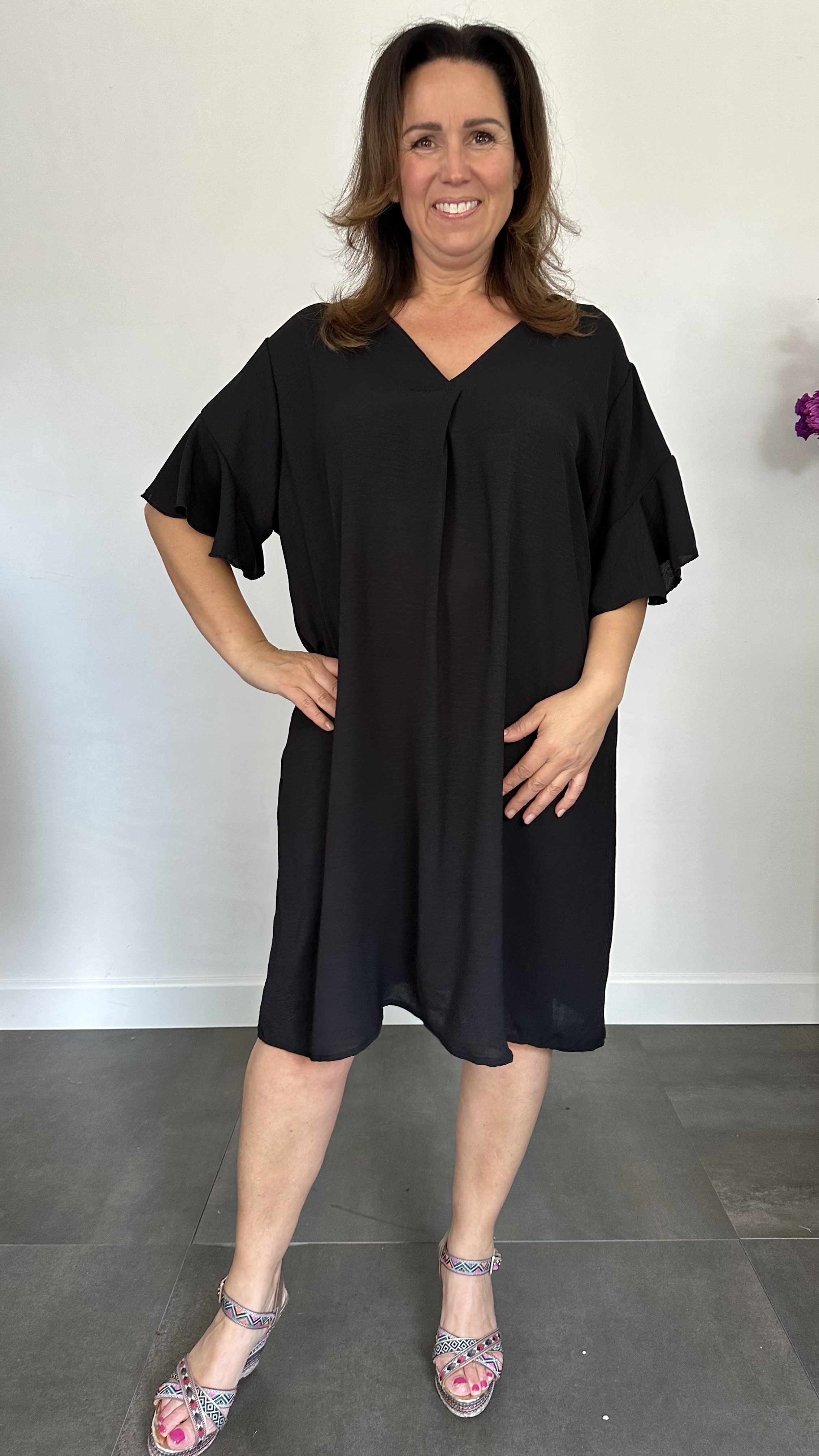 Jurk Niki +Size zwart