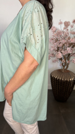 Shirt Jessica met ketting Mint